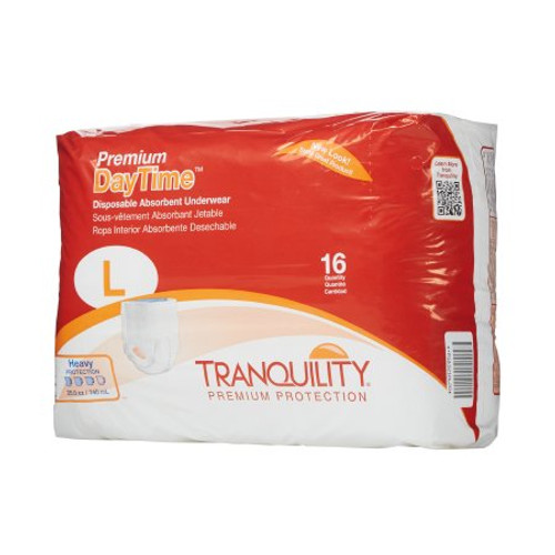 Unisex Adult Absorbent Underwear Tranquility Premium DayTime Pull On with Tear Away Seams Large Disposable Heavy Absorbency 2106