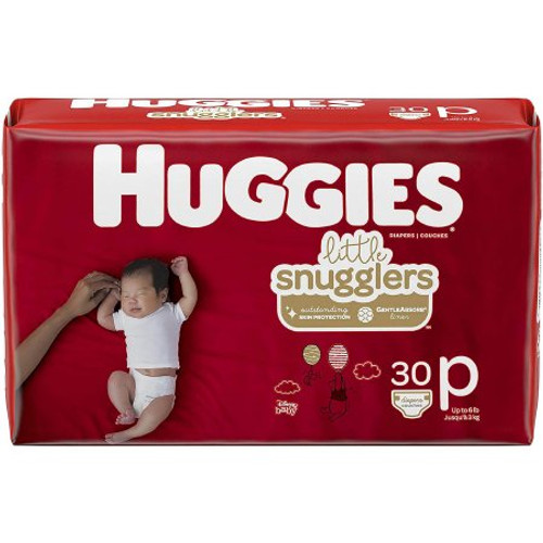 Baby Diaper Huggies Little Snugglers Tab Closure Micro Preemie Disposable Moderate Absorbency 40581 Case/240