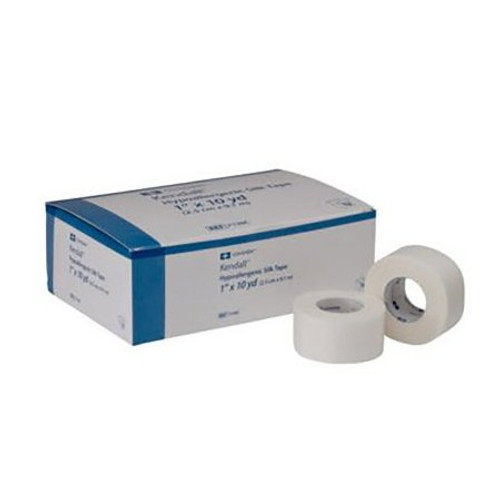 Medical Tape Kendall Hypoallergenic Silk Easy Tear Silk-Like Cloth 2 Inch X 10 Yard White NonSterile 7139C