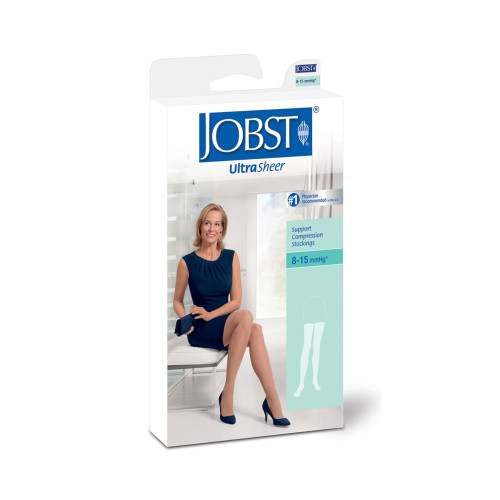 Compression Stocking JOBST Ultrasheer Thigh High Large Silky Beige Closed Toe 117223 Pair/1