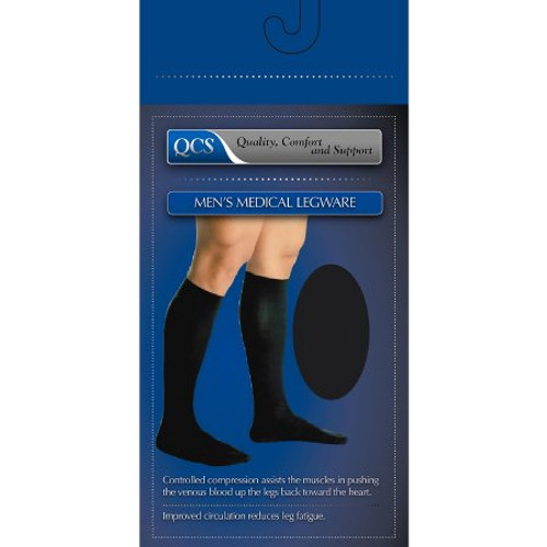 Compression Socks QCS Knee High Medium / Large Black Closed Toe 1652 BLA M/L Pair/2