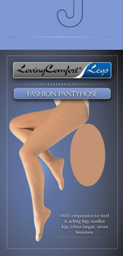 Compression Pantyhose Loving Comfort Waist High Medium Beige Closed Toe 1657 BEI MD Each/1