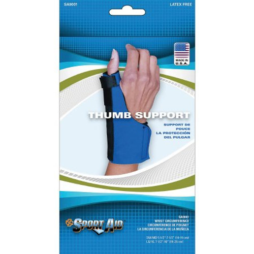 Thumb Support Sport-Aid Adult Large / X-Large Hook and Loop Strap Closure Blue SA9001 BLU L/X Each/1