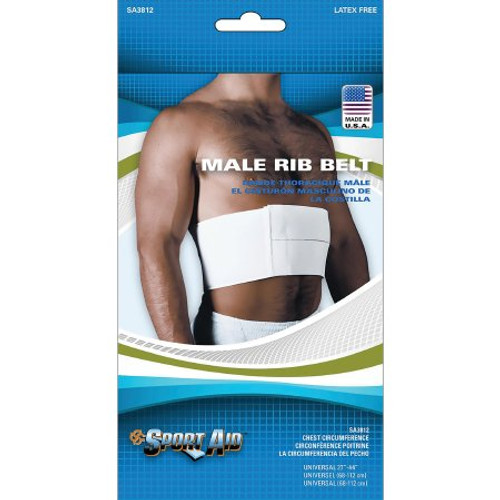 Rib Belt Sport-Aid One Size Fits Most Hook And Loop Closure 6 Inch Adult SA3812 WHI UNM Each/1