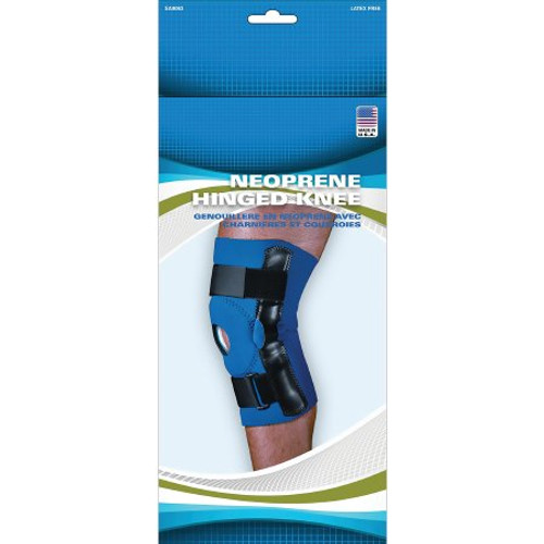 Knee Brace Sport-Aid X-Large Pull-On / D-Ring / Hook and Loop Strap Closure 17 to 19 Inch Knee Circumference 12-1/2 Inch Length Left or Right Knee SA9063 BLU XL Each/1