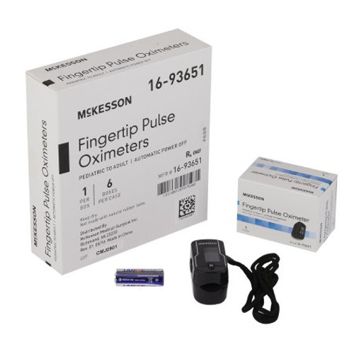 Fingertip Pulse Oximeter McKesson Battery Operated Without Alarm 16-93651