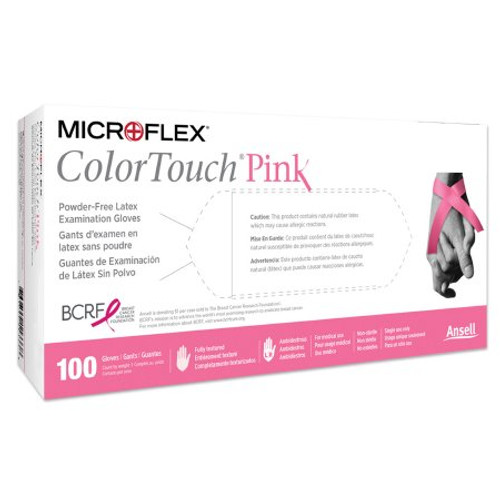 Exam Glove ColorTouch Pink Small NonSterile Latex Standard Cuff Length Fully Textured Pink Not Chemo Approved CTP-233-S Box/1