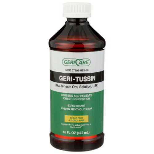 Cold and Cough Relief Geri-Care 100 mg / 5 mL Strength Liquid 16 oz. QROB-16-GCP