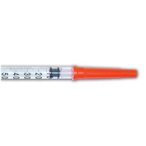 Insulin Syringe with Needle InsoSafe 0.5 mL 29 Gauge 1/2 Inch Attached Needle Retractable Needle 97300A11