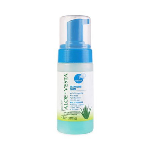 Rinse-Free Body Wash Aloe Vesta Foaming 4 oz. Pump Bottle Clean Scent 325204