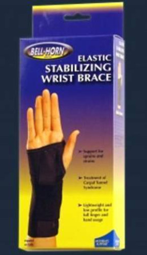 Wrist Brace Bell-Horn Stabilizing Low Profile Cotton / Elastic Right Hand Black Large 191L Each/1