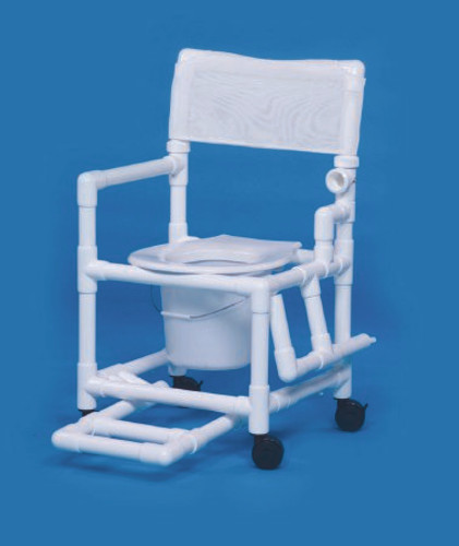 Commode / Shower Chair Standard Drop Arm - Left PVC Frame Mesh Back 17-1/4 Inch Seat Width VL SC17 P FRLDA Each/1