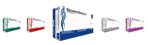 Exam Glove Sempershield Small NonSterile Nitrile Extended Cuff Length Fully Textured Blue Chemo Tested SSNF102 Case/500