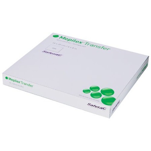 Thin Silicone Foam Dressing Mepilex Transfer 6 X 8 Inch Rectangle Silicone Adhesive without Border Sterile 294899