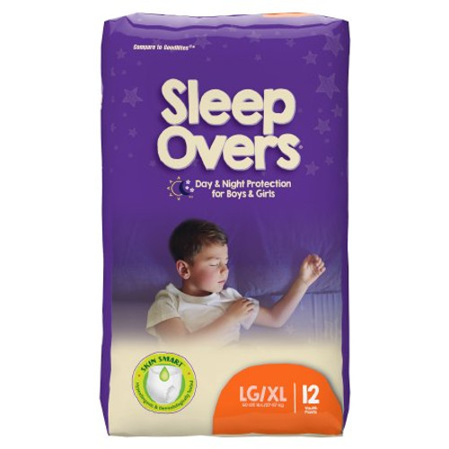 Unisex Youth Absorbent Underwear Cuties Sleep Overs Pull On with Tear Away Seams Large / X-Large Disposable Heavy Absorbency SLP05302