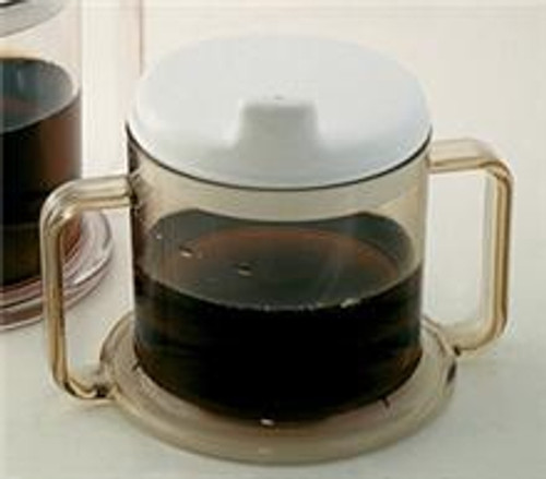 Drinking Mug AliMed 10 oz. Clear Cup / Granite Lid Plastic Reusable 860020 Case/20