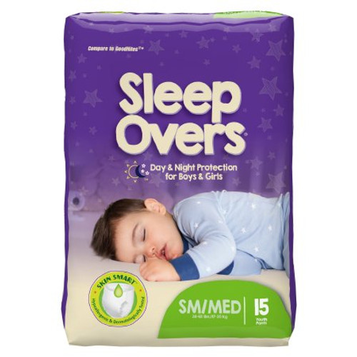Unisex Youth Absorbent Underwear Cuties Sleep Overs Pull On with Tear Away Seams Small / Medium Disposable Heavy Absorbency SLP05301