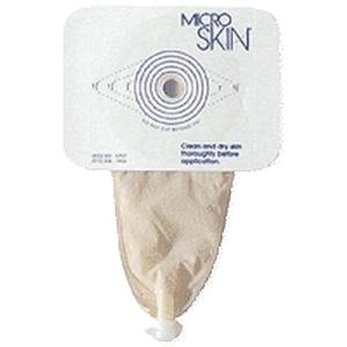 Urostomy Pouch MicroSkin One-Piece System 7 Inch Length 1-1/2 Inch Stoma Drainable Flat Trim to Fit 86400W Box/10