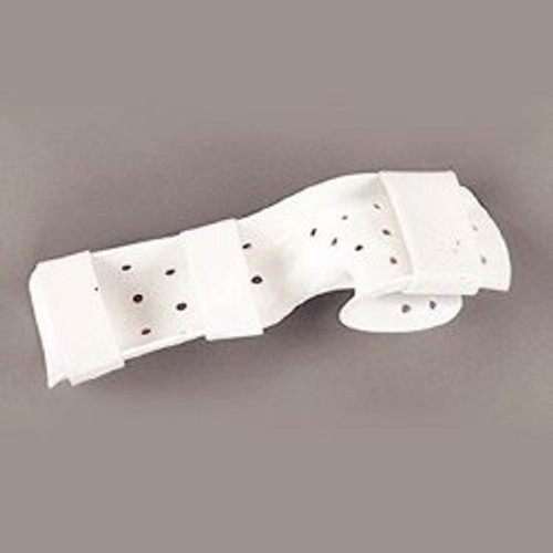 Functional Position Hand Splint with Strapping Rolyan Preformed / Perforated Thermoplastic Right Hand White Medium A31222 Each/1
