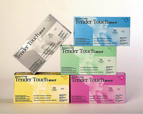 Exam Glove Tender Touch Large NonSterile Nitrile Standard Cuff Length Textured Fingertips Lavender Chemo Tested TTNF204 Case/2000