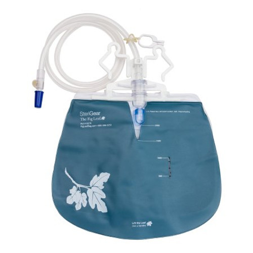 Urinary Drain Bag Fig Leaf Anti-Reflux Valve Sterile 2000 mL Vinyl 10270