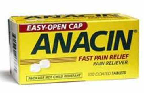 Pain Relief Anacin 200 mg Strength Aspirin Tablet 100 per Bottle 63736020045 Bottle/1