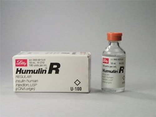 Humulin R Regular Human Insulin rDNA Origin 100 U / mL Injection Vial 3 mL 00002821517 Each/1