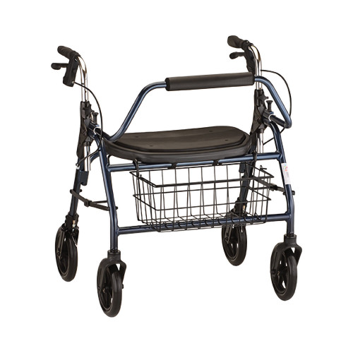 4 Wheel Rollator Mighty Mack Blue Heavy Duty Aluminum Frame 4216BL Each/1