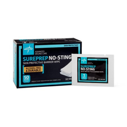 Skin Barrier Wipe Sureprep No Sting Hydrophilc Polymer / Water Individual Packet Sterile MSC1505