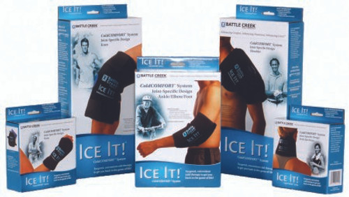 Cold Pack with Wrap Ice It MaxCOMFORT System Neck / Throat / Jaw / Head 4-1/2 X 8 Inch Fabric / Foam / Vinyl / Gel Reusable 510 Each/1