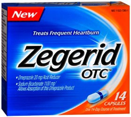 Antacid Zegerid OTC 1100 mg - 20 mg Strength Capsule 14 per Box 11523726501 Box/1