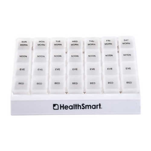 Pill Organizer HealthSmart Large 7 Day 4 Dose 640-8223-0000 Each/1