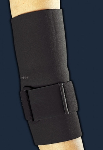 Tennis Elbow Sleeve Bell-Horn Pro Style Large Pull-On / Hook and Loop Strap Closure Sleeve Left or Right Arm 12 to 14 Inch Elbow Circumference Black 305L Each/1
