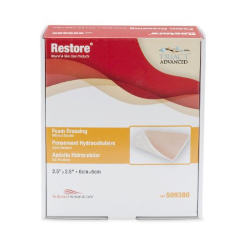 Foam Dressing Restore 2-1/2 X 2-1/2 Inch Square Non-Adhesive without Border Sterile 509380
