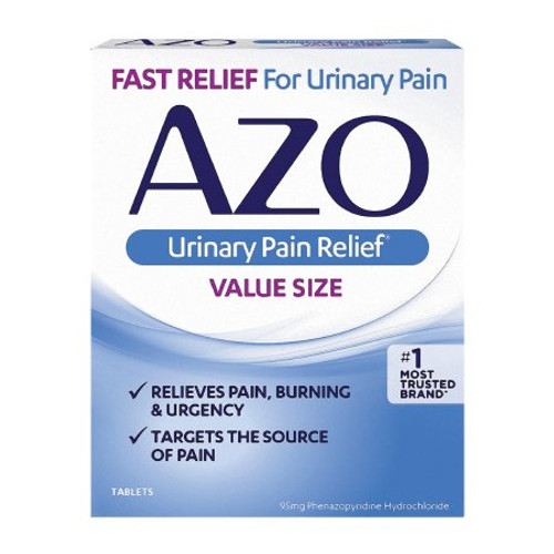 Urinary Pain Relief AZO 95 mg Strength Phenazopyridine HCL Tablet 30 per Bottle 87651030152 Box/30