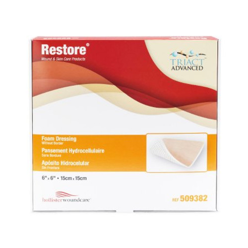 Foam Dressing Restore 6 X 6 Inch Square Non-Adhesive without Border Sterile 509382