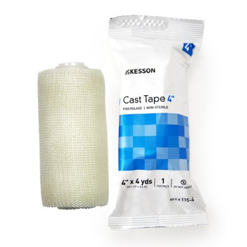 Cast Tape McKesson 4 Inch X 12 Foot Fiberglass White 115-4 Box/10