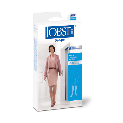 Compression Stocking JOBST Opaque Knee High X-Large Natural Closed Toe 115215 Pair/2