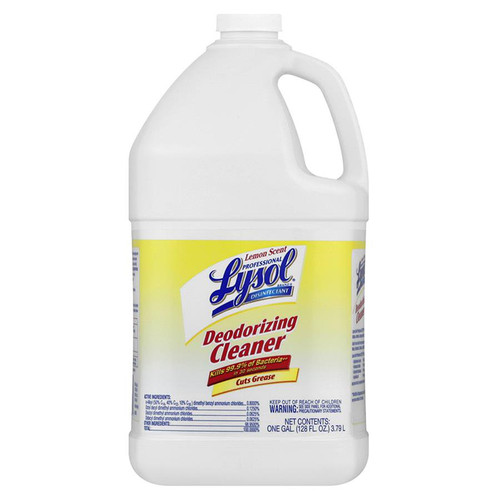 Lysol Professional Surface Disinfectant Cleaner Alcohol Based Manual Pour Liquid Concentrate 1 gal. Jug Lemon Scent NonSterile RAC76334CT Case/4