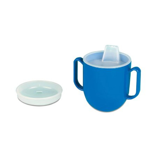 Spillproof Drinking Cup Ableware 6.5 oz. Blue Plastic Reusable 745940000 Each/1