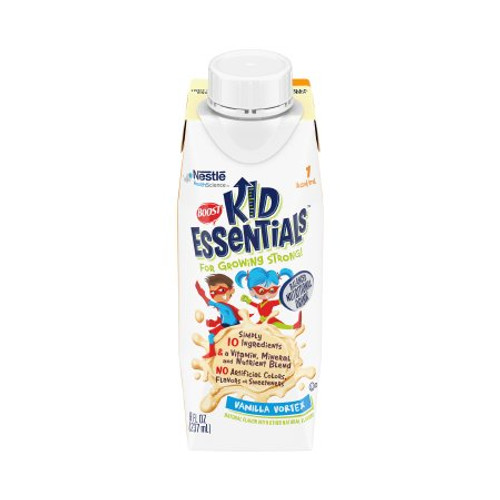 Pediatric Oral Supplement / Tube Feeding Formula Boost Kid Essentials 1.0 Vanilla Vortex Flavor 8 oz. Carton Ready to Use 33510000