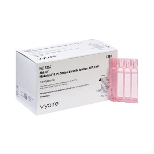 AirLife Modudose Respiratory Therapy Solution Sodium Chloride 0.9% Solution Unit Dose Vial 5 mL 5257