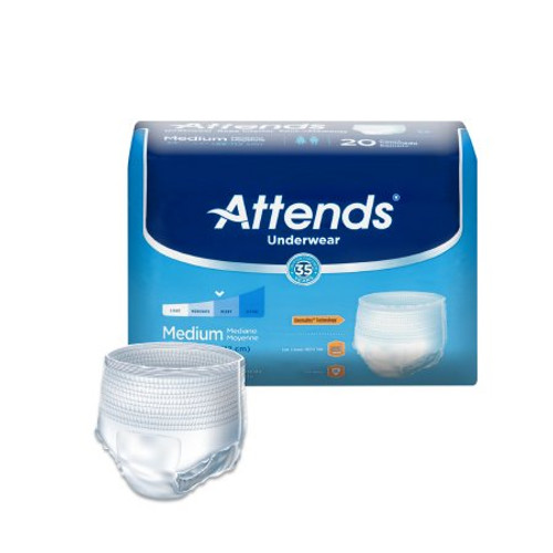 Unisex Adult Absorbent Underwear Attends Pull On with Tear Away Seams Medium Disposable Moderate Absorbency AP0720100