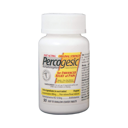 Allergy Relief Percogesic 325 mg - 12.5 mg Strength Tablet 90 per Bottle 75137000495 Bottle/1