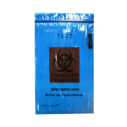 Specimen Transport Bag with Document Pouch Speci-Zip 6 X 9 Inch Polyethylene Zip Closure Biohazard Symbol NonSterile IP69BBL Case/1000