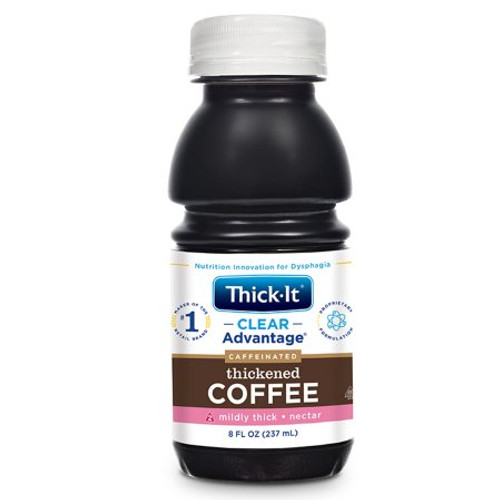 Thickened Beverage Thick-It Clear Advantage 8 oz. Bottle Coffee Flavor Ready to Use Nectar Consistency B467-L9044