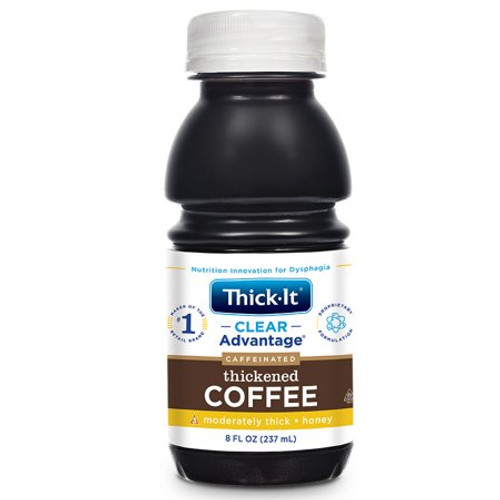 Thickened Beverage Thick-It Clear Advantage 8 oz. Bottle Coffee Flavor Ready to Use Honey Consistency B471-L9044