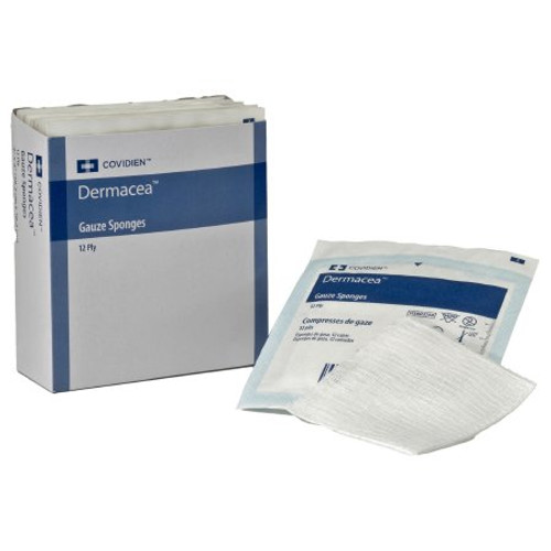 Gauze Sponge Dermacea Cotton 12-Ply 3 X 3 Inch Square Sterile 441009