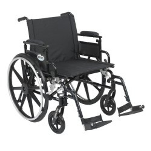 Lightweight Wheelchair drive Viper Plus GT Dual Axle Desk Length Arm Flip Back / Removable Padded Arm Style Black Upholstery 22 Inch Seat Width 350 lbs. Weight Capacity PLA422FBDAAR-SF Each/1