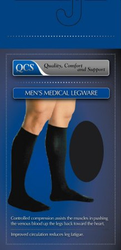 Compression Socks QCS Knee High Small Black Closed Toe 1662 BLA SM Pair/1